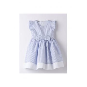 Rochie in dungi cu fundita pentru fete -  4.8751 - Albastru