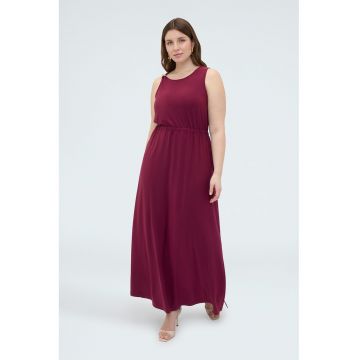 Rochie lunga cu detaliu metalic - Violet tyrian
