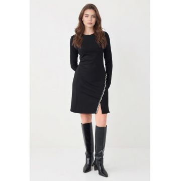 Rochie midi cambrata - Negru