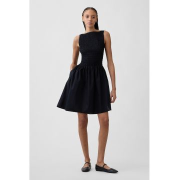 Rochie midi evazata - Negru