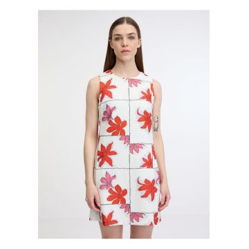 Rochie mini cu print florarl -