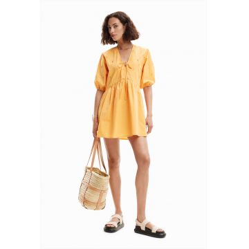 Rochie mini evazata - Galben mustar