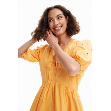 Rochie mini evazata - Galben mustar