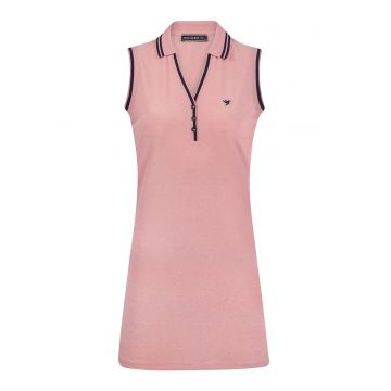 Rochie mini fara maneci - Roz prafuit/Bleumarin