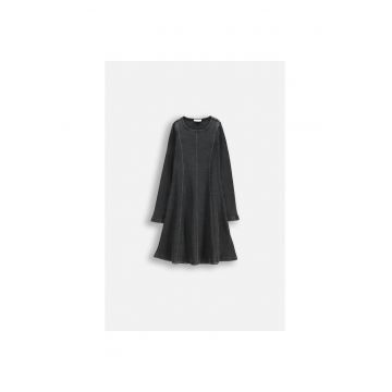 Rochie  pentru fete - bumbac gri - Gri antracit