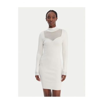 Rochie tricotată  alb - Alb