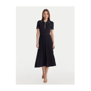 Rochie tricotata -  bleumarin - 64% viscoza - 34% nailon