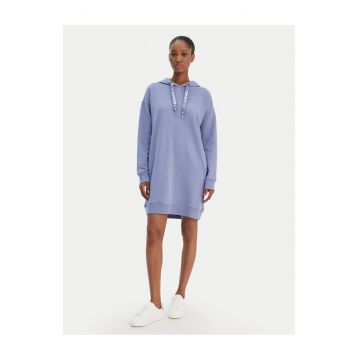 Rochie tricotata -  bumbac - albastru