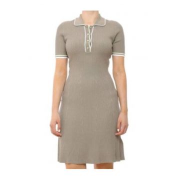Rochie tricotata cu maneca scurta