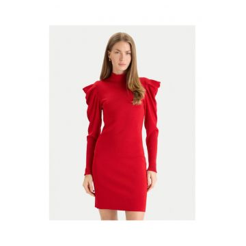 Rochie tricotata de dama  rosie
