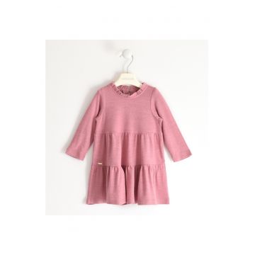 Rochita maneca lunga pentru fetite -  0.5227 - Roz - Roz