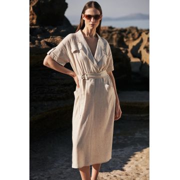 L-SU-4313 LADIES DRESS - Bej