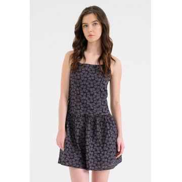 Rochie brodata cu dantela Sangallo Gustava - Gri antracit
