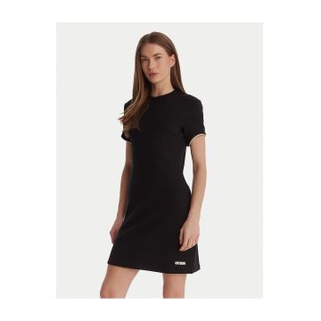 Rochie casual -  neagra - 49% poliester - 46% viscoza - 5% elastan -