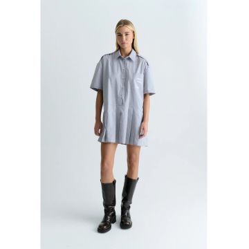 Rochie cu detalii plisate Fold - Gri