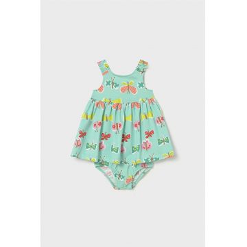 Rochie cu imprimeu si chilotei - Turcoaz