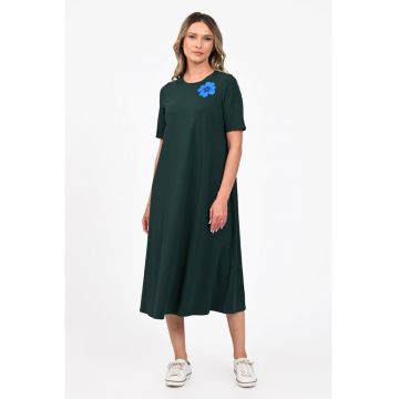 Rochie Dama -  A-Line - cu Pictura Realizata Manual V395