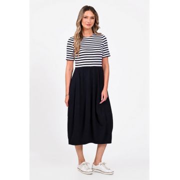 Rochie Dama -  Baloon - tip Lalea cu dungi V391