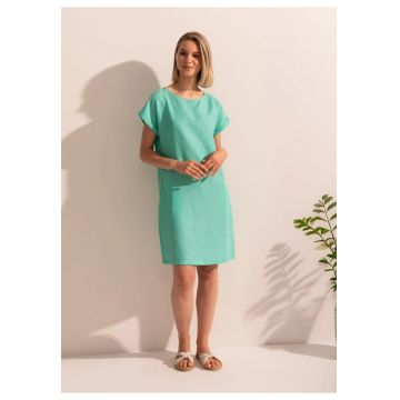 Rochie Dama Material Natural - Aqua