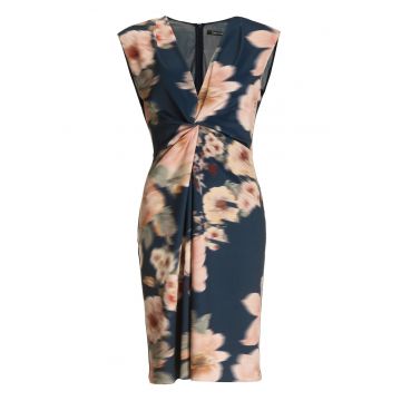 Rochie de cocktail -  bleumarin - poliester - cu fermoar - pentru femei