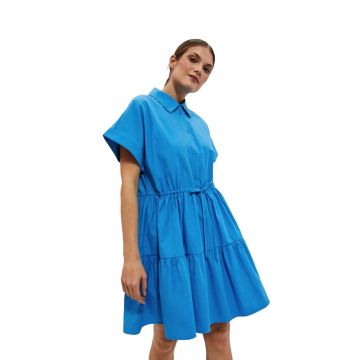 Rochie de dama -  Poliester - Bumbac - Albastru - Albastru