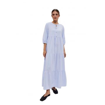 Rochie de dama -  Poliester - Bumbac - Viscoza - Albastru -