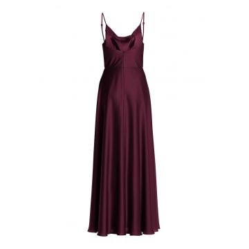 Rochie de seara -  bordeaux - poliester - fermoar - Visiniu