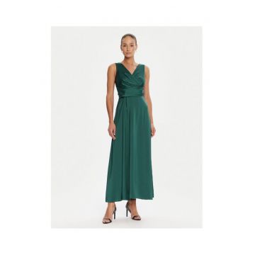 Rochie de seara dama  verde - din material elegant
