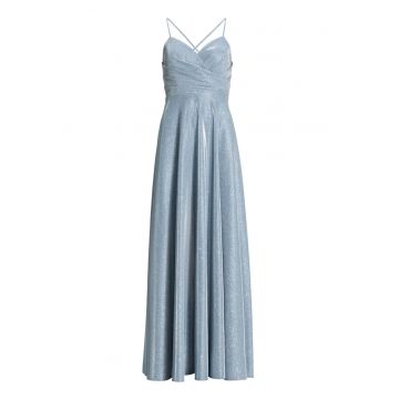 Rochie de seara -  fermoar - albastru deschis - poliester