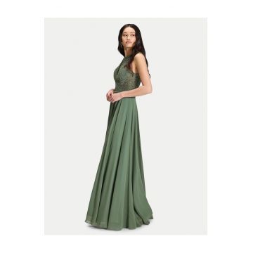 Rochie de seara -  fermoar - verde - poliester