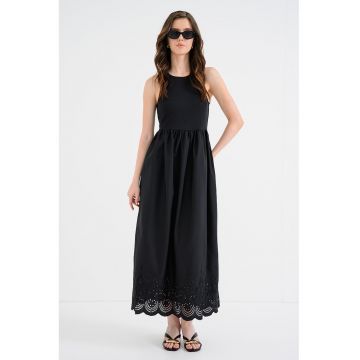 Rochie din amestec de bumbac organic Cady - Negru