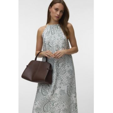 Rochie dreapta cu model - Gri deschis/Gri verzui