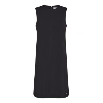 Rochie fara maneci cu model uni - Negru
