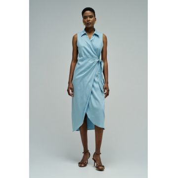 Rochie fara maneci din amestec de lyocell