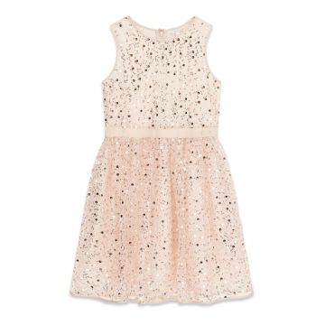 Rochie fete -  eleganta - roz - poliester -