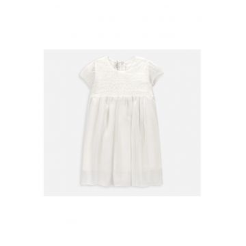 Rochie fete -  stofa - alb - poliester