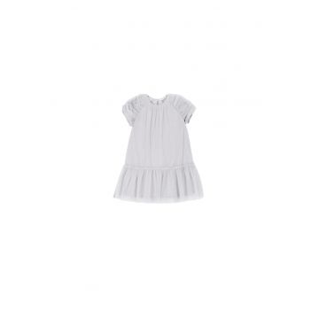 Rochie fetite - din tul -  gri
