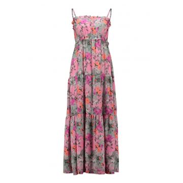 Rochie florala cu aspect stratificat Sissy
