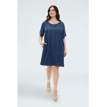 Rochie lejera din denim - Albastru inchis