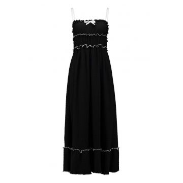 Rochie maxi cu detalii contrastante Kellyanne
