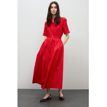 Rochie maxi evazata - Rosu