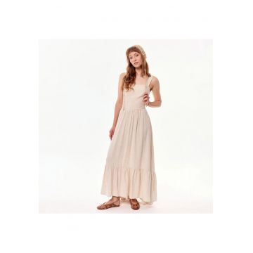 Rochie maxi lejera Meg - Bej
