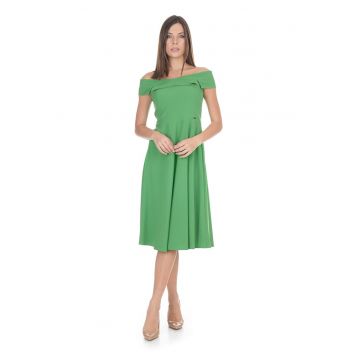 Rochie midi cu umerii goi