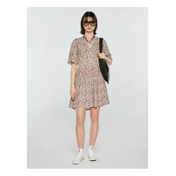 Rochie mini evazata cu imprimeu Viana