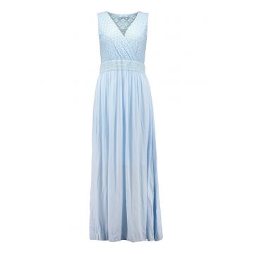 Rochie plisata - fara maneci - Albastru pastel