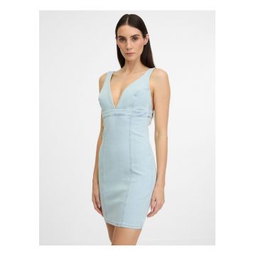 Rochie scurta din denim cu decolteu in V Aida -