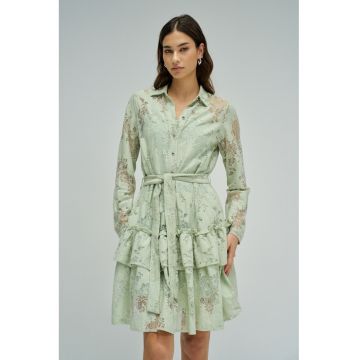 Rochie tip camasa din amestec de bumbac