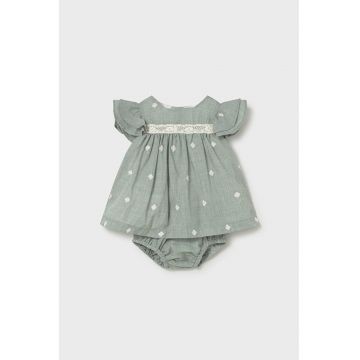 Set de rochie evazata si chiloti - 2 piese - Verde sparanghel