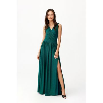 CHERYL Rochie lunga plisata - cu sclipici