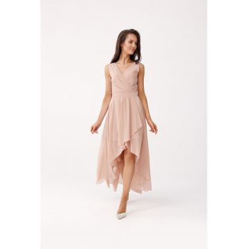 Rochie asimetrica cu fermoar Nelly